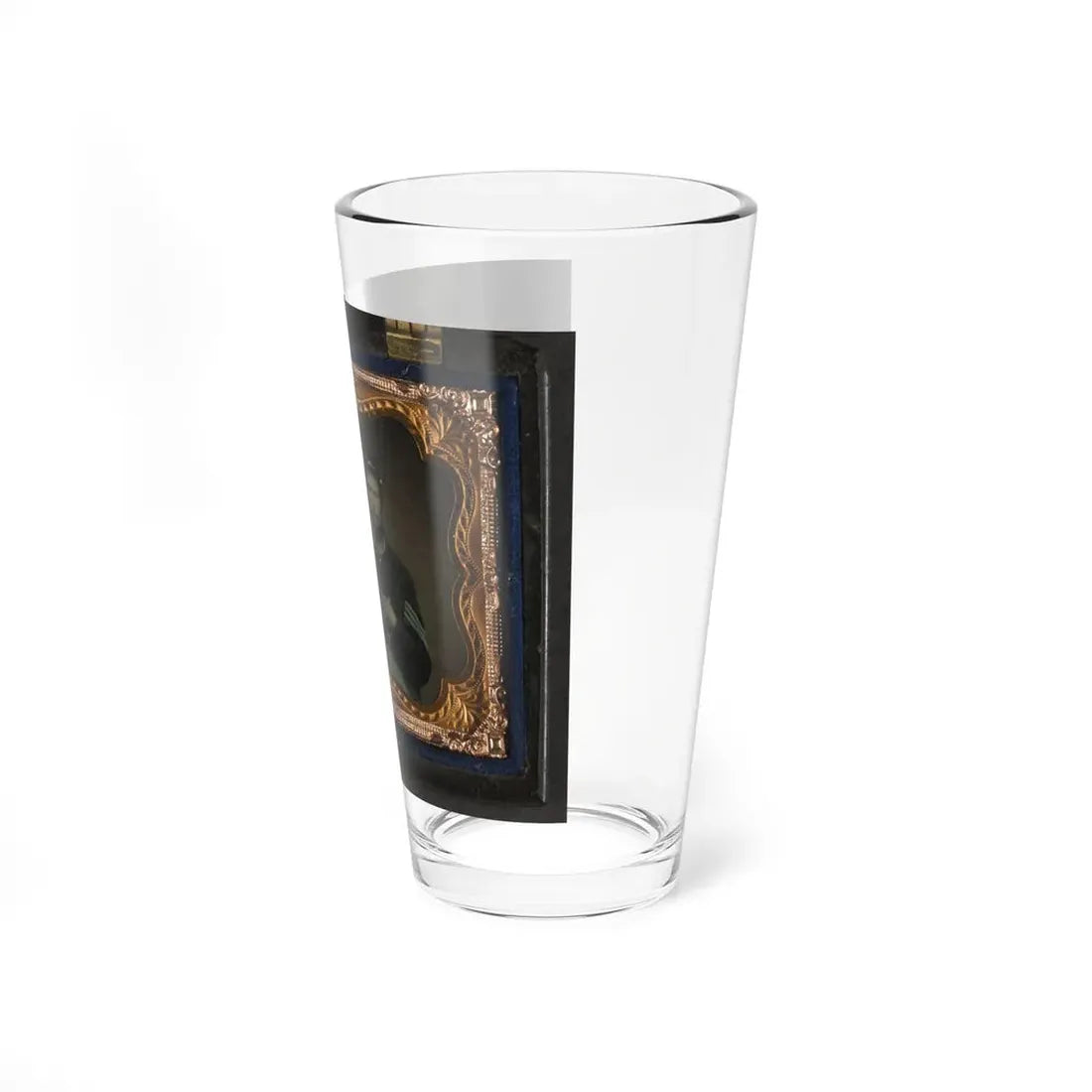 Two Unidentified Soldiers In Union Uniforms Holding Cigars In Each Others' Mouths (U.S. Civil War) Pint Glass 16oz - Go Mug Yourself