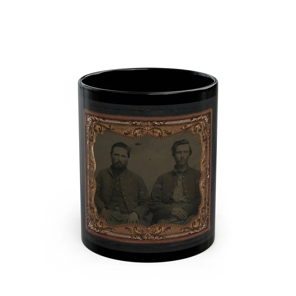 Two Unidentified Soldiers In Union Uniforms (U.S. Civil War) Black Coffee Mug-11oz-Go Mug Yourself