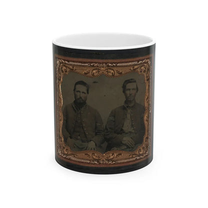 Two Unidentified Soldiers In Union Uniforms (U.S. Civil War) White Coffee Mug-11oz-Go Mug Yourself