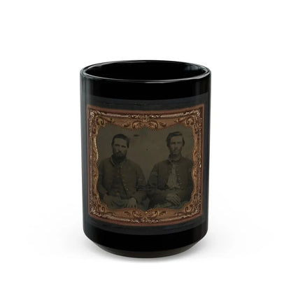 Two Unidentified Soldiers In Union Uniforms (U.S. Civil War) Black Coffee Mug 15oz - Go Mug Yourself