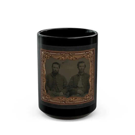 Two Unidentified Soldiers In Union Uniforms (U.S. Civil War) Black Coffee Mug 15oz - Go Mug Yourself