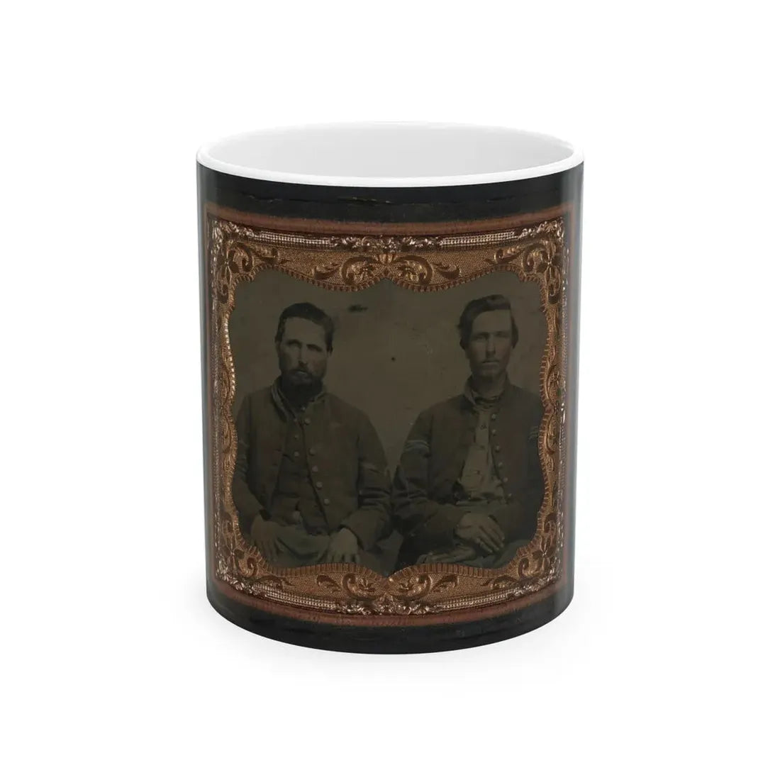 Two Unidentified Soldiers In Union Uniforms (U.S. Civil War) White Coffee Mug 11oz - Go Mug Yourself
