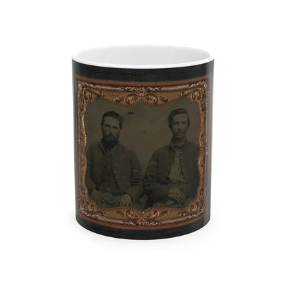 Two Unidentified Soldiers In Union Uniforms (U.S. Civil War) White Coffee Mug 11oz - Go Mug Yourself