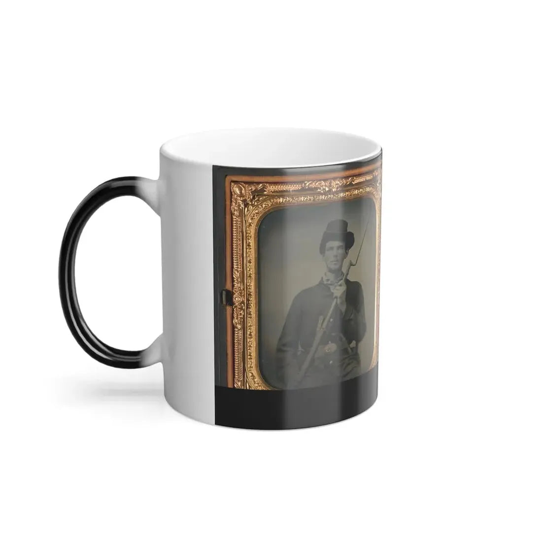 Two Unidentified Soldiers in Union Uniforms With Bayoneted Muskets (U.S. Civil War) Color Changing Coffee Mug 11oz - Go Mug Yourself