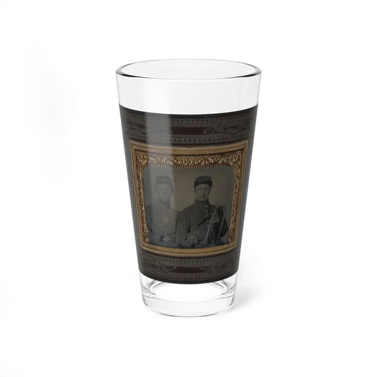 Two Unidentified Soldiers In Union Uniforms With Linked Arms; One Holding Bugle (U.S. Civil War) Pint Glass 16oz 16oz - Go Mug Yourself
