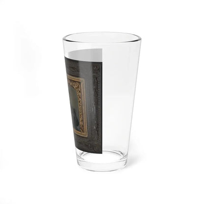Two Unidentified Soldiers In Union Uniforms With Linked Arms; One Holding Bugle (U.S. Civil War) Pint Glass 16oz - Go Mug Yourself