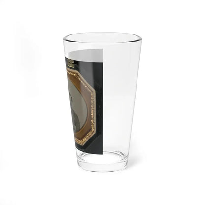 Two Unidentified Soldiers In Union Uniforms With Unidentified Woman (U.S. Civil War) Pint Glass 16oz - Go Mug Yourself