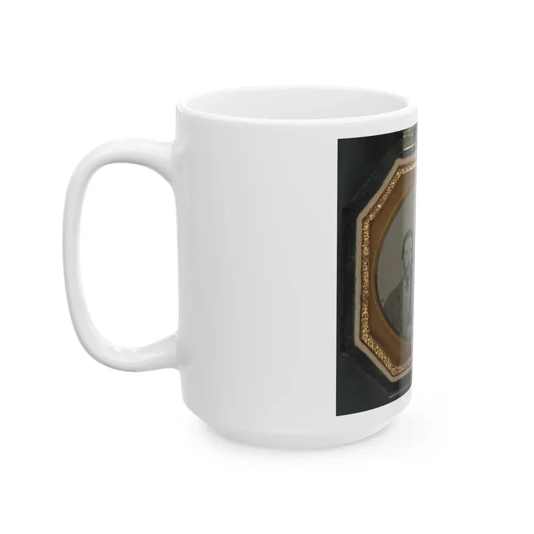 Two Unidentified Soldiers In Union Uniforms With Unidentified Woman (U.S. Civil War) White Coffee Mug - Go Mug Yourself