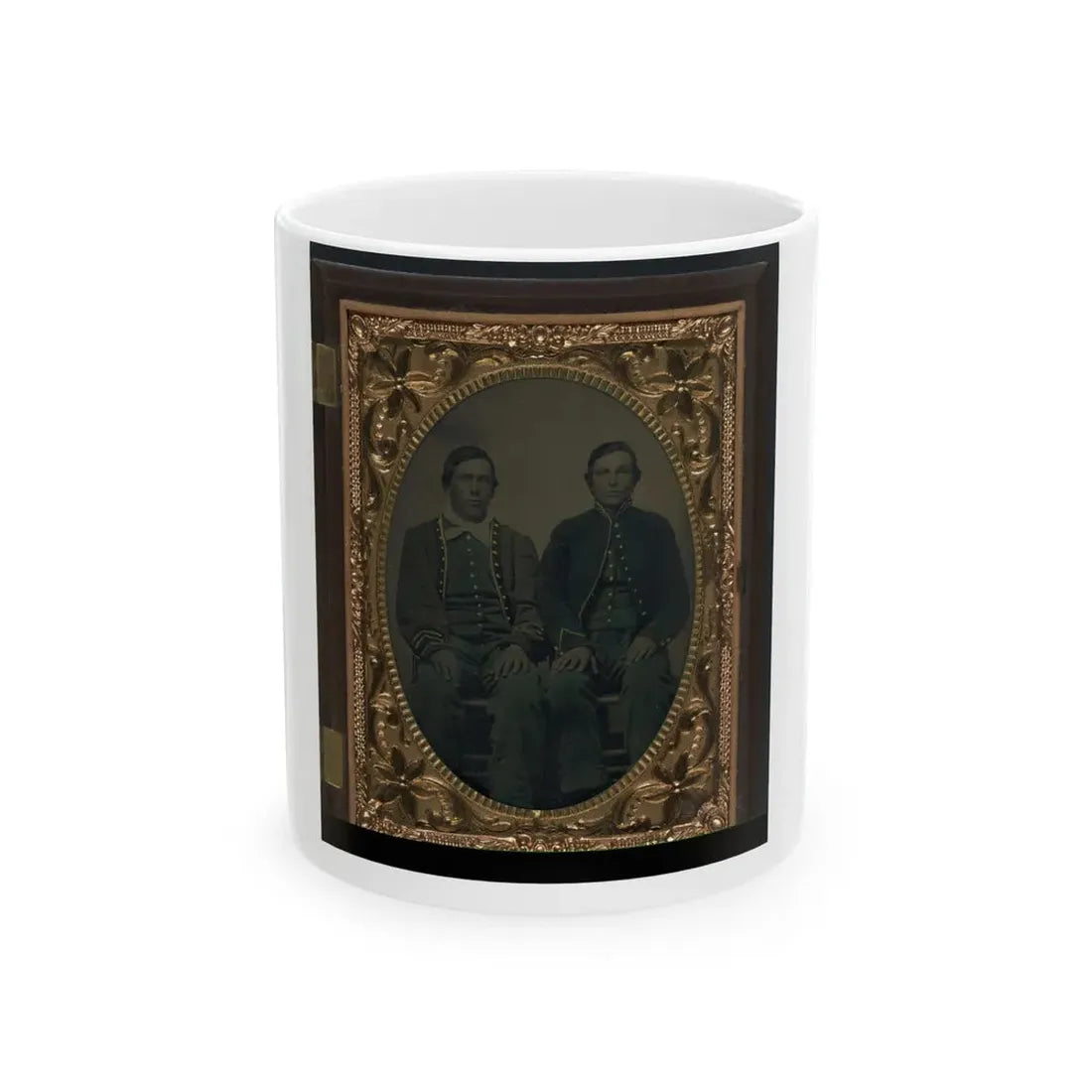 Two Unidentified Soldiers In Union Zouave Uniforms (U.S. Civil War) White Coffee Mug 11oz - Go Mug Yourself