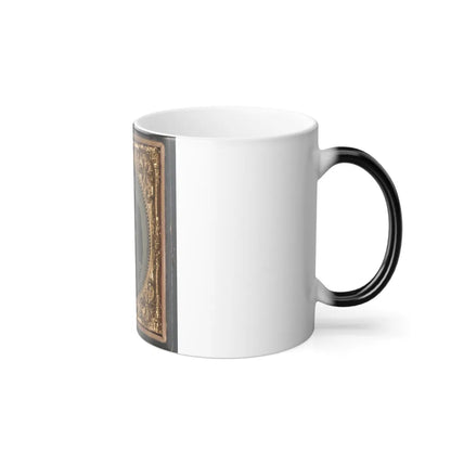 Two Unidentified Soldiers, Possibly Father and Son, in Union Uniforms and U.S. Belt Buckles With Bayoneted Muskets (U.S. Civil War) Color Changing Coffee Mug 11oz-Go Mug Yourself