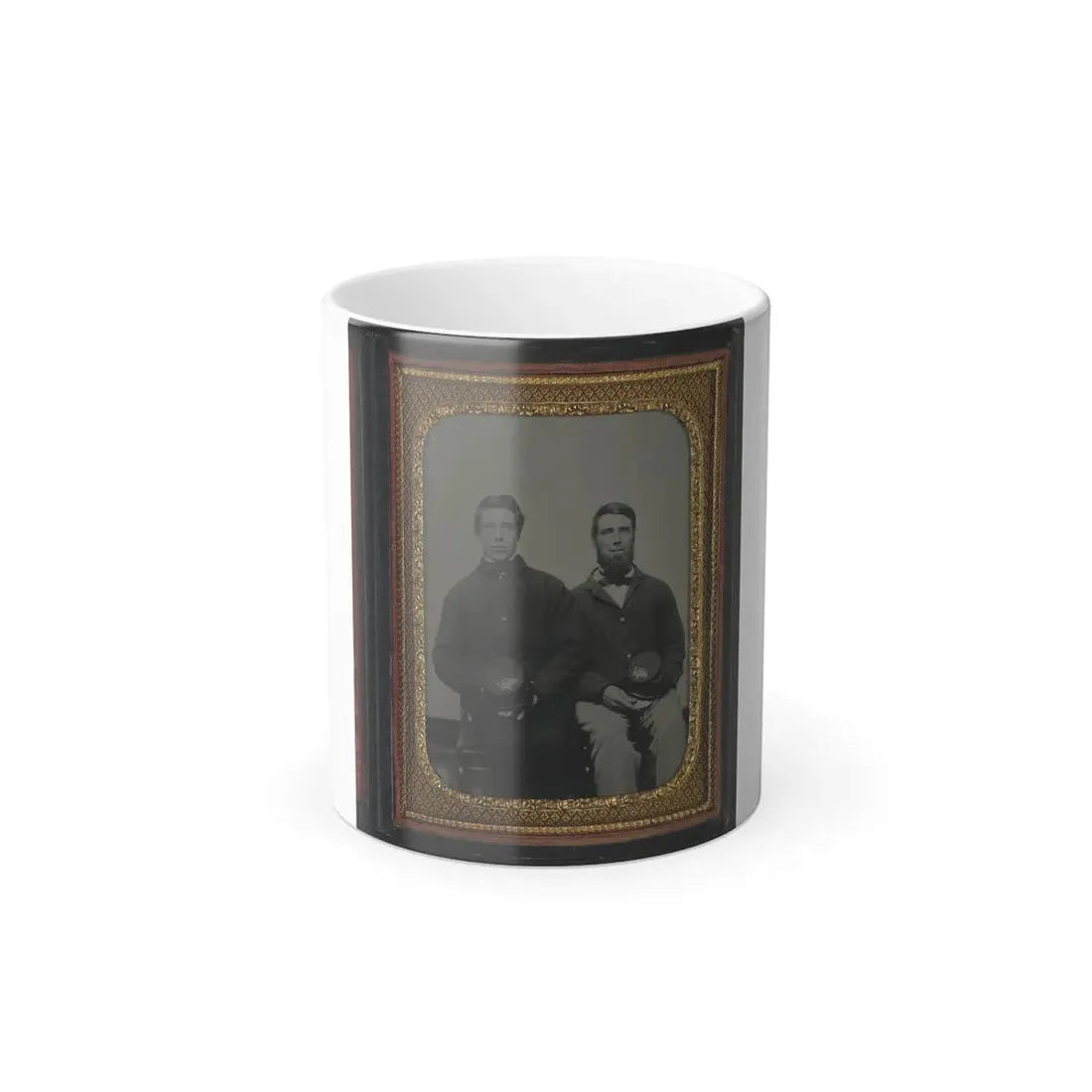 Two Unidentified Soldiers, Possibly Father and Son, in Union Uniforms With 20Th Regiment Insignias on Their Kepis (U.S. Civil War) Color Changing Coffee Mug 11oz Default Title 11oz - Go Mug Yourself