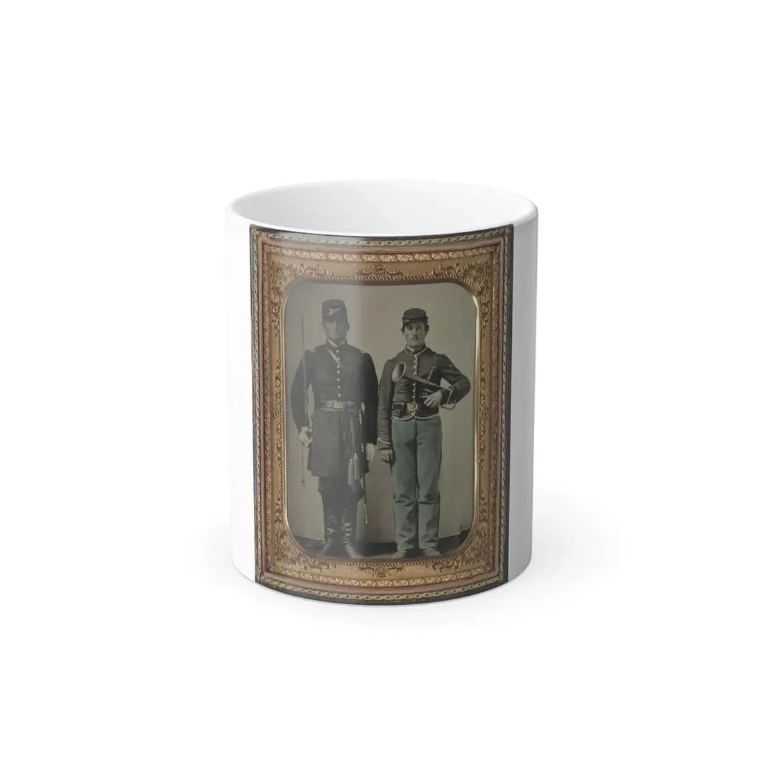 Two Unidentified Soldiers With Sword and Saxhorn (U.S. Civil War) Color Changing Coffee Mug 11oz Default Title 11oz - Go Mug Yourself