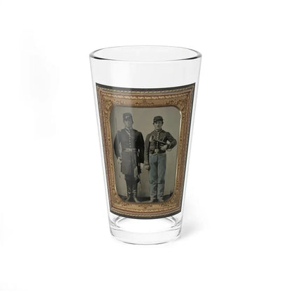 Two Unidentified Soldiers With Sword And Saxhorn (U.S. Civil War) Pint Glass 16oz 16oz - Go Mug Yourself