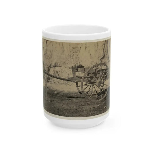 Two Wheeled Cart To Be Drawn By A Horse (U.S. Civil War) White Coffee Mug 15oz - Go Mug Yourself