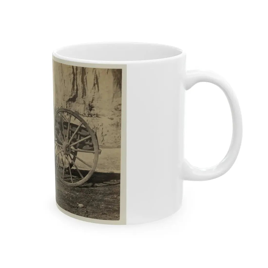 Two Wheeled Cart To Be Drawn By A Horse (U.S. Civil War) White Coffee Mug - Go Mug Yourself