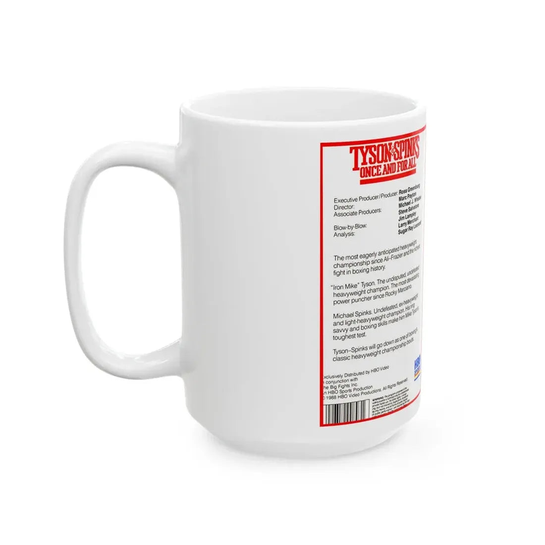 TYSON VS SPINKS ONCE AND FOR ALL (VHS COVER) - White Coffee Mug - Go Mug Yourself