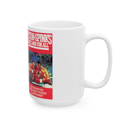 TYSON VS SPINKS ONCE AND FOR ALL (VHS COVER) - White Coffee Mug-Go Mug Yourself