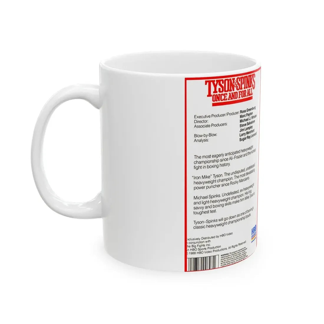 TYSON VS SPINKS ONCE AND FOR ALL (VHS COVER) - White Coffee Mug - Go Mug Yourself