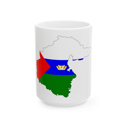 Tyumen-obl-geo-stub (Russia) White Coffee Mug 15oz - Go Mug Yourself