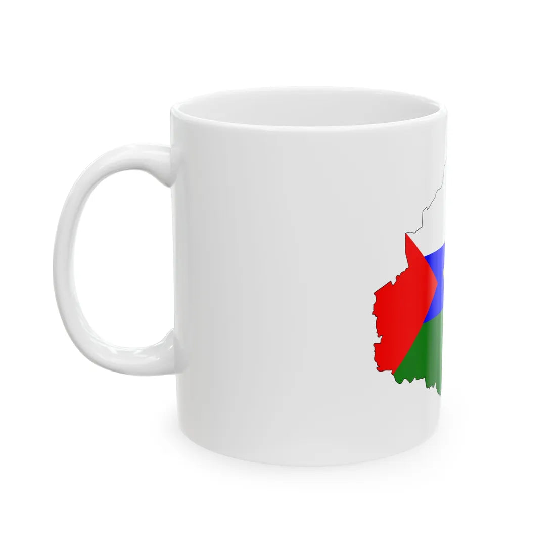 Tyumen-obl-geo-stub (Russia) White Coffee Mug - Go Mug Yourself
