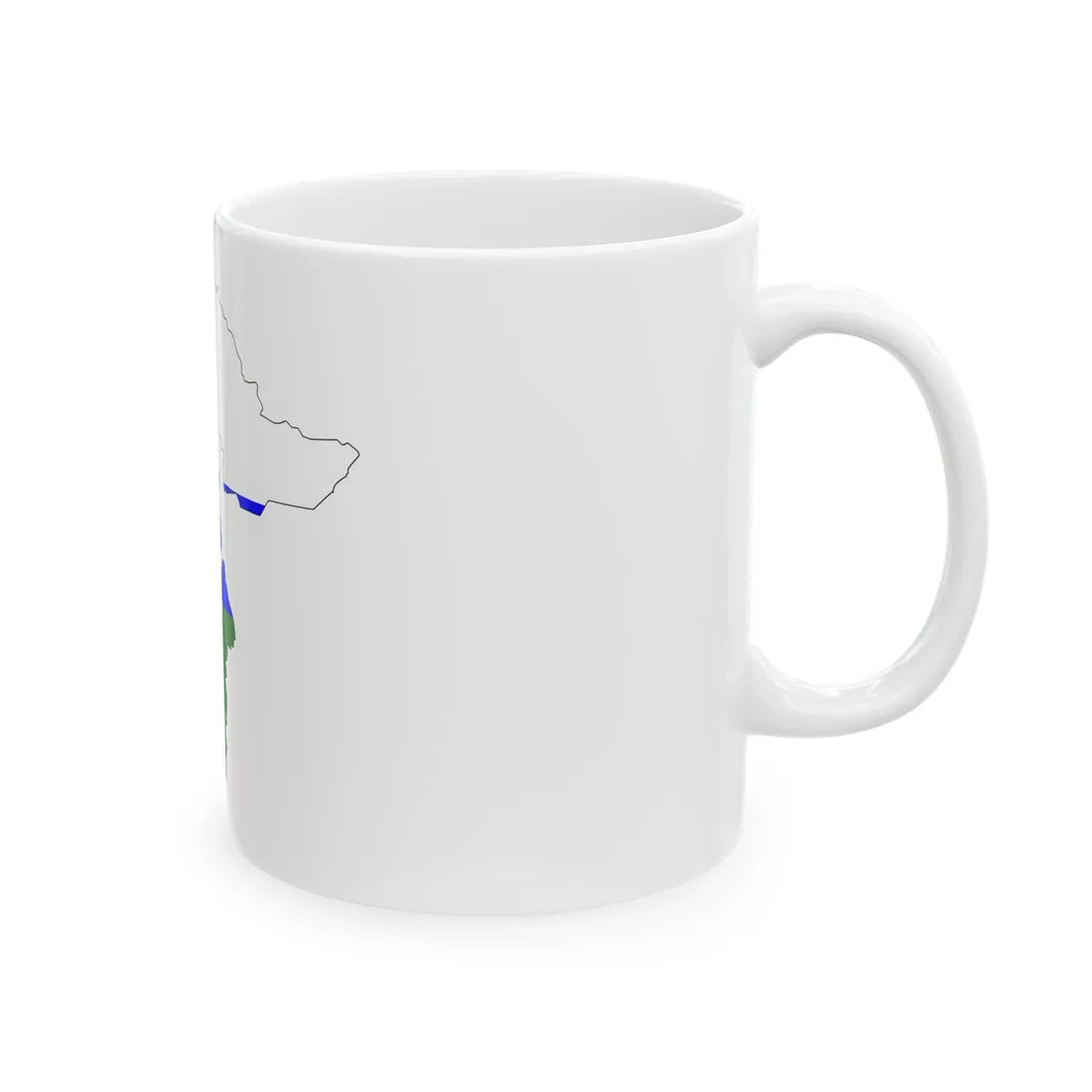 Tyumen-obl-geo-stub (Russia) White Coffee Mug - Go Mug Yourself