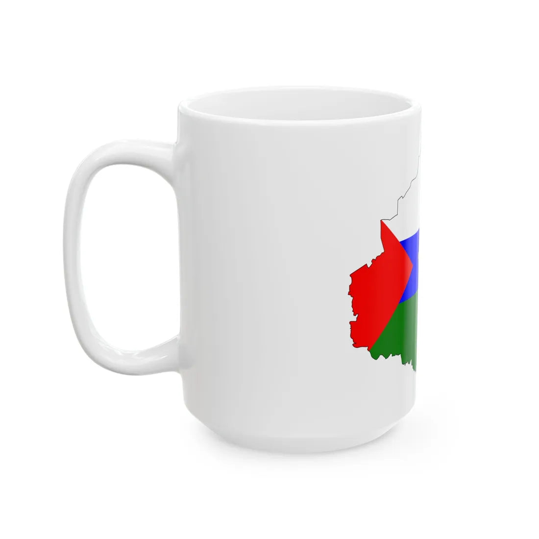 Tyumen-obl-geo-stub (Russia) White Coffee Mug - Go Mug Yourself