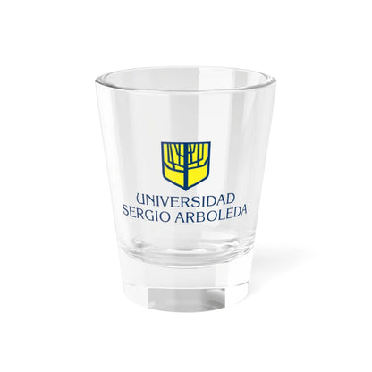 U Sergio Arboleda logo (Colombia) (Coat of Arms) Shot Glass 1.5oz 1.5oz - Go Mug Yourself