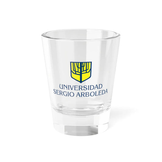 U Sergio Arboleda logo (Colombia) (Coat of Arms) Shot Glass 1.5oz 1.5oz - Go Mug Yourself