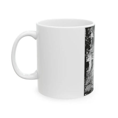 U.S. Army Band Standing On Steps(2) (U.S. Civil War) White Coffee Mug-Go Mug Yourself