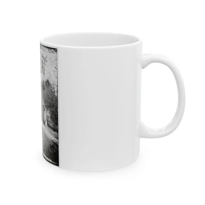 U.S. Army Band Standing On Steps(2) (U.S. Civil War) White Coffee Mug-Go Mug Yourself