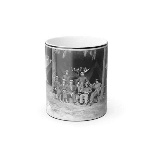 U.S. Military Telegraph Operators in Front of Petersburg, Virginia (U.S. Civil War) Color Changing Coffee Mug 11oz-11oz-Go Mug Yourself