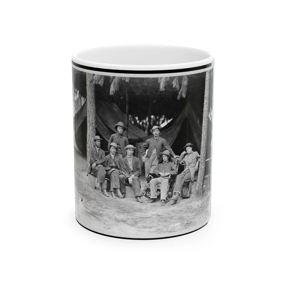 U.S. Military Telegraph Operators In Front Of Petersburg, Virginia (U.S. Civil War) White Coffee Mug-11oz-Go Mug Yourself