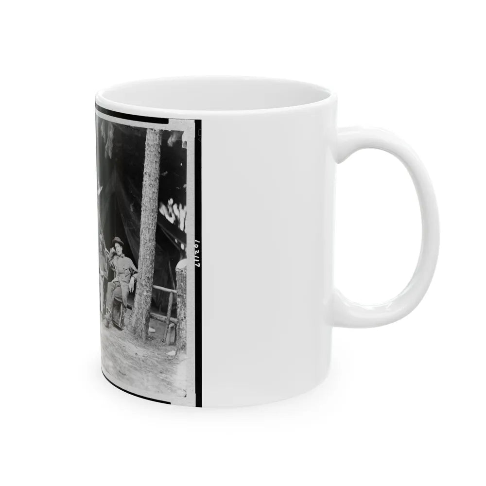 U.S. Military Telegraph Operators In Front Of Petersburg, Virginia (U.S. Civil War) White Coffee Mug-Go Mug Yourself