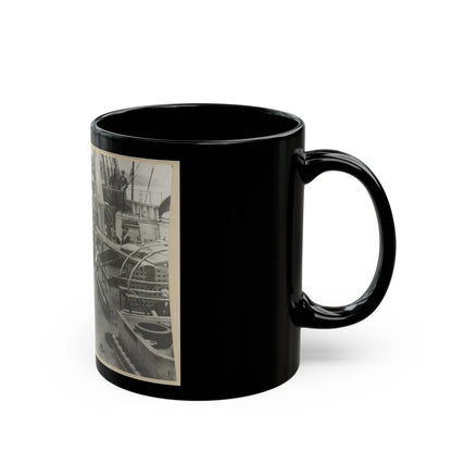 U.S. Naval Officers Relaxing On Deck (U.S. Civil War) Black Coffee Mug-Go Mug Yourself