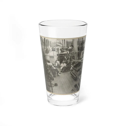 U.S. Naval Officers Relaxing On Deck (U.S. Civil War) Pint Glass 16oz-16oz-Go Mug Yourself