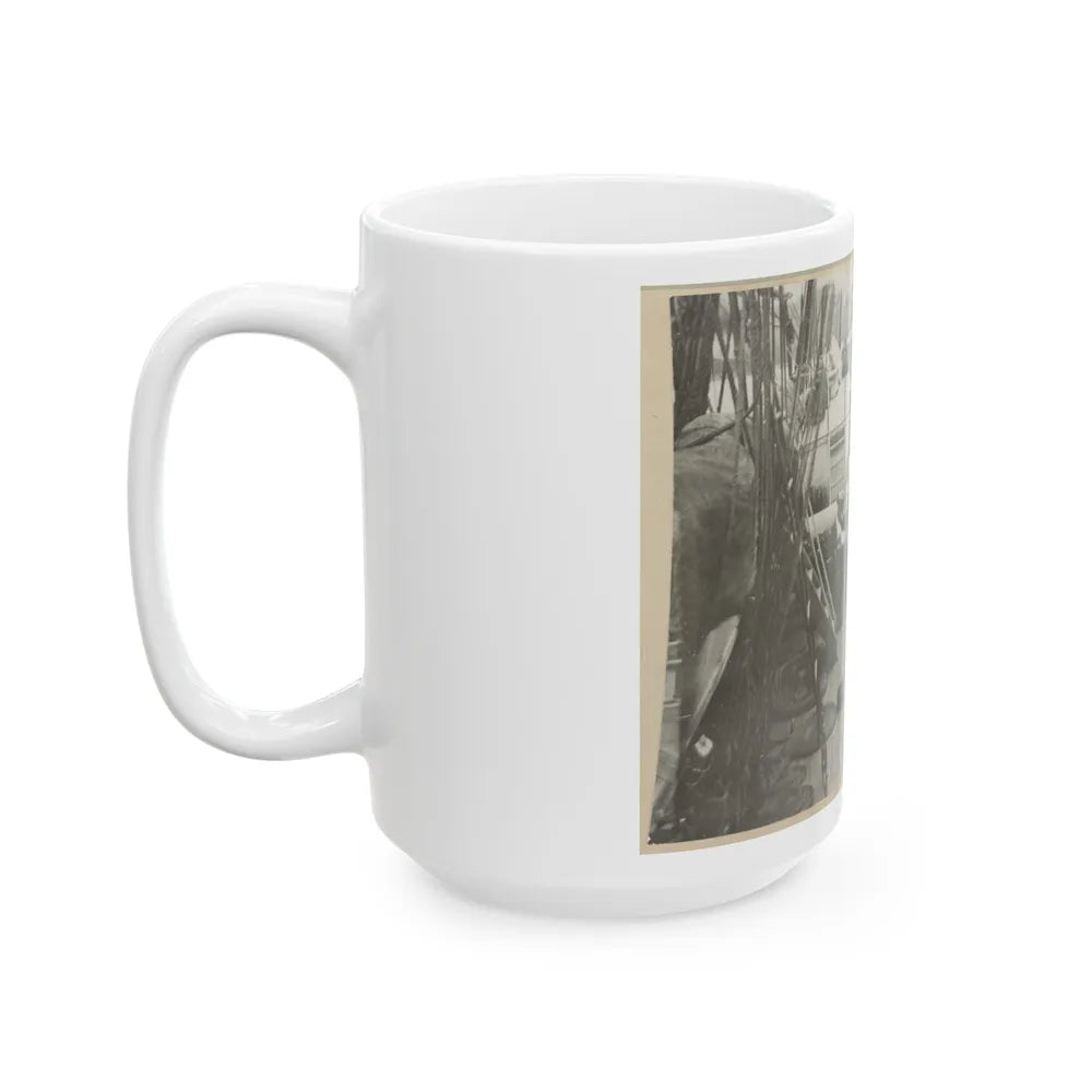 U.S. Naval Officers Relaxing On Deck (U.S. Civil War) White Coffee Mug-Go Mug Yourself