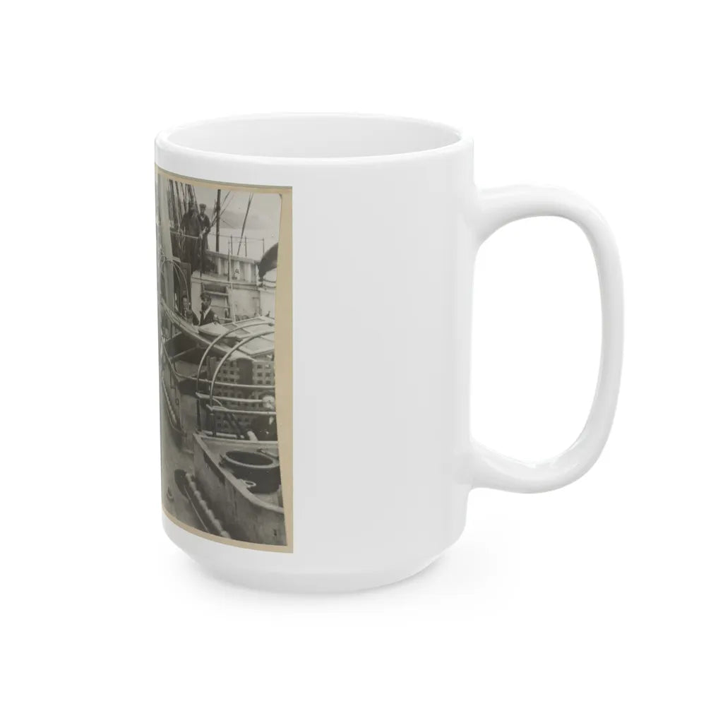 U.S. Naval Officers Relaxing On Deck (U.S. Civil War) White Coffee Mug-Go Mug Yourself