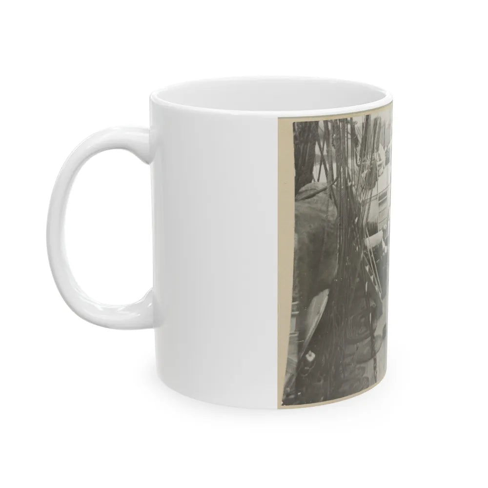 U.S. Naval Officers Relaxing On Deck (U.S. Civil War) White Coffee Mug-Go Mug Yourself