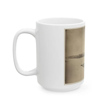 U.S.S. Casco, Light Draft Monitor, In The James River (U.S. Civil War) White Coffee Mug-Go Mug Yourself