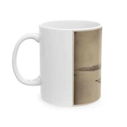 U.S.S. Casco, Light Draft Monitor, In The James River (U.S. Civil War) White Coffee Mug-Go Mug Yourself