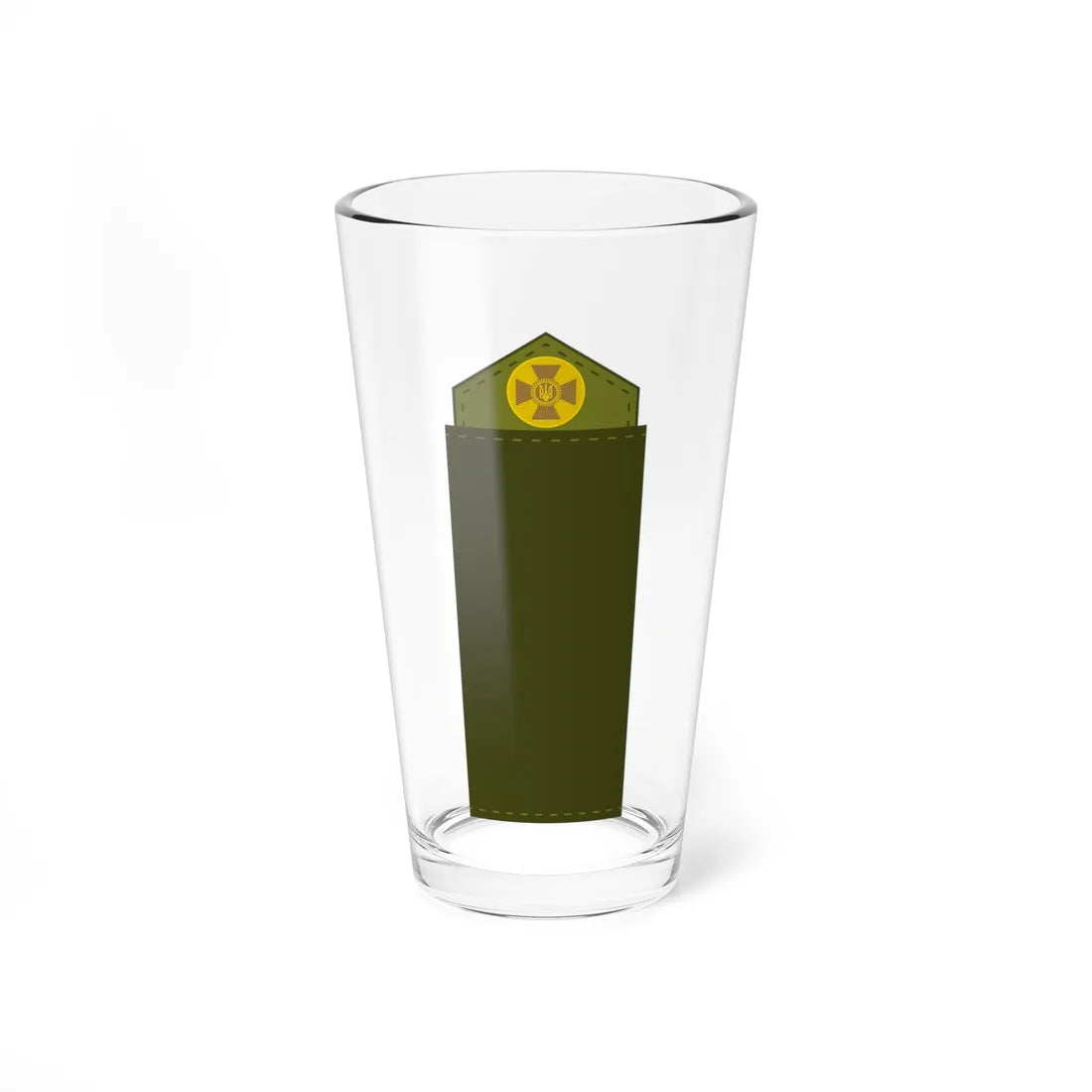 UA shoulder mark 01 (Ukraine) (Military Rank) Pint Glass 16oz 16oz - Go Mug Yourself