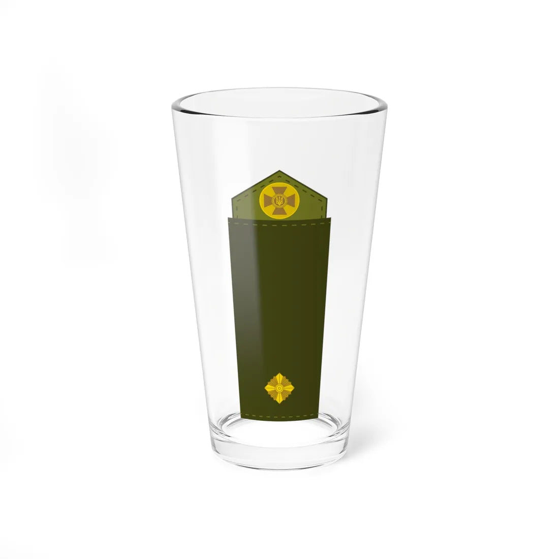 UA shoulder mark 11 (Ukraine) (Military Rank) Pint Glass 16oz 16oz - Go Mug Yourself