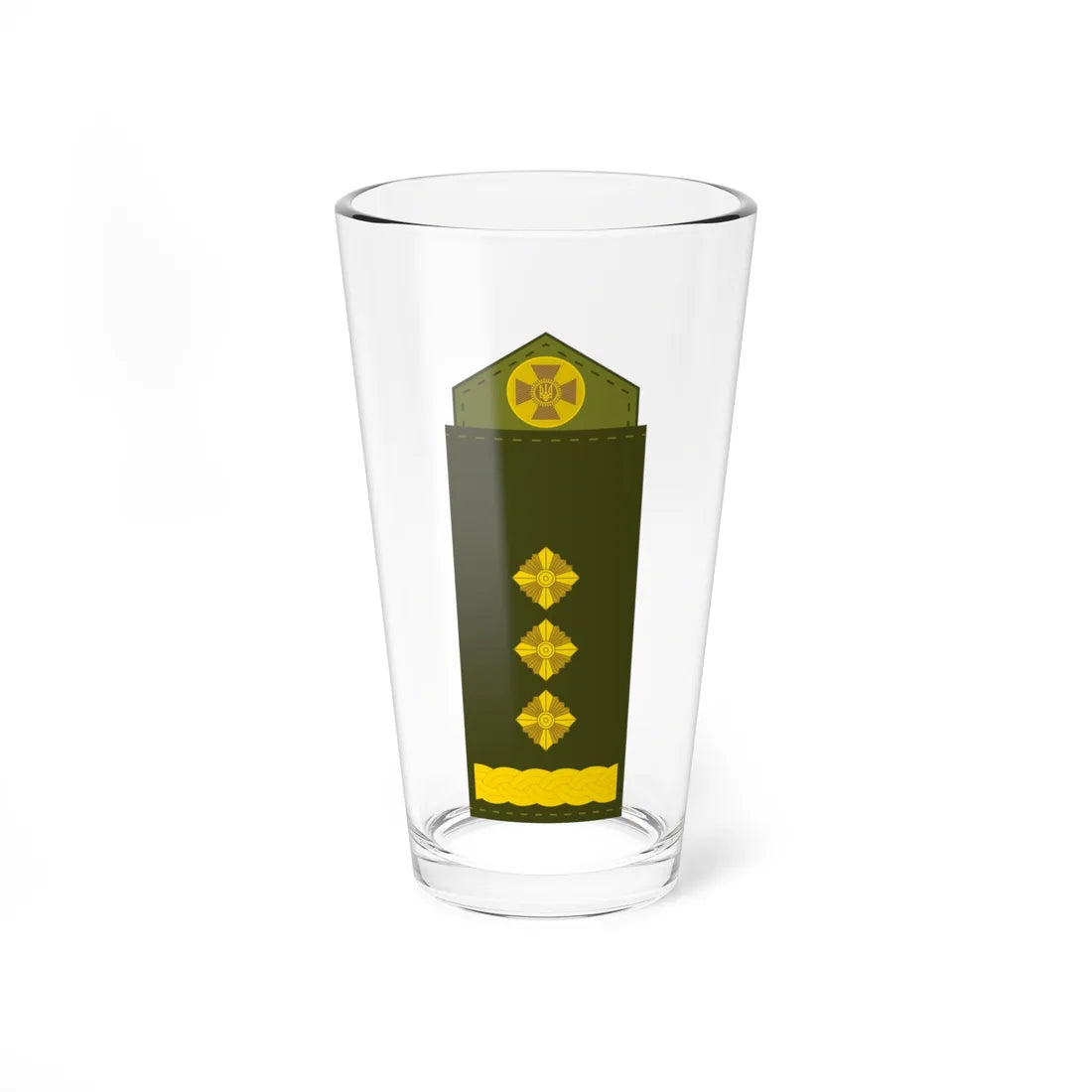 UA shoulder mark 17 (Ukraine) (Military Rank) Pint Glass 16oz 16oz - Go Mug Yourself