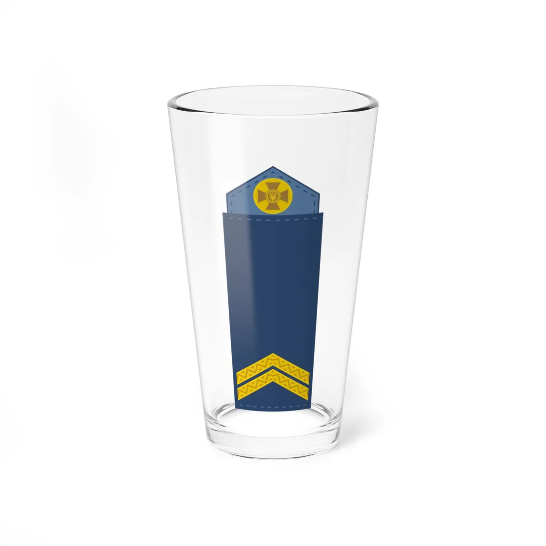 UAAF shoulder mark 03 (Ukraine) (Military Rank) Pint Glass 16oz 16oz - Go Mug Yourself