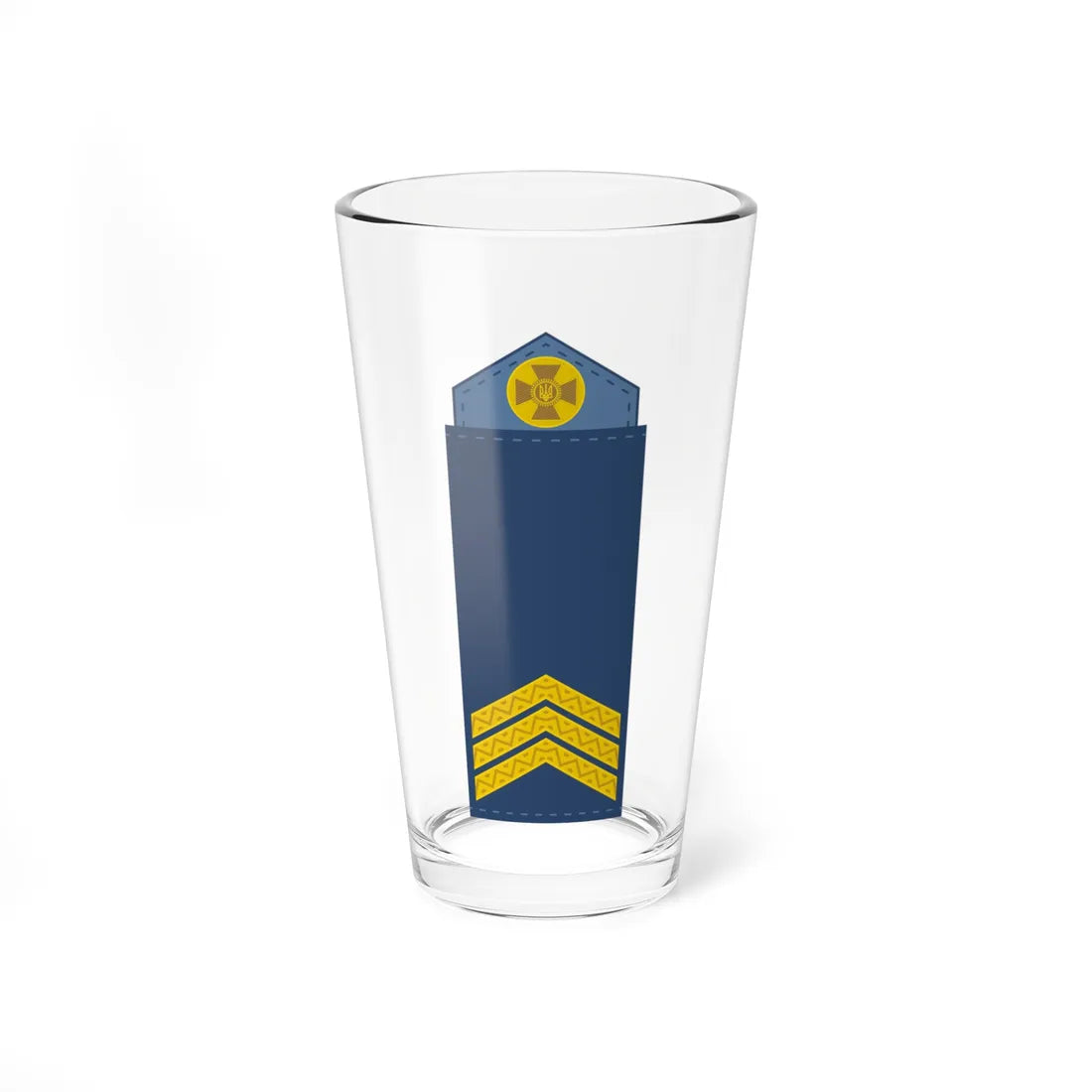 UAAF shoulder mark 04 (Ukraine) (Military Rank) Pint Glass 16oz 16oz - Go Mug Yourself