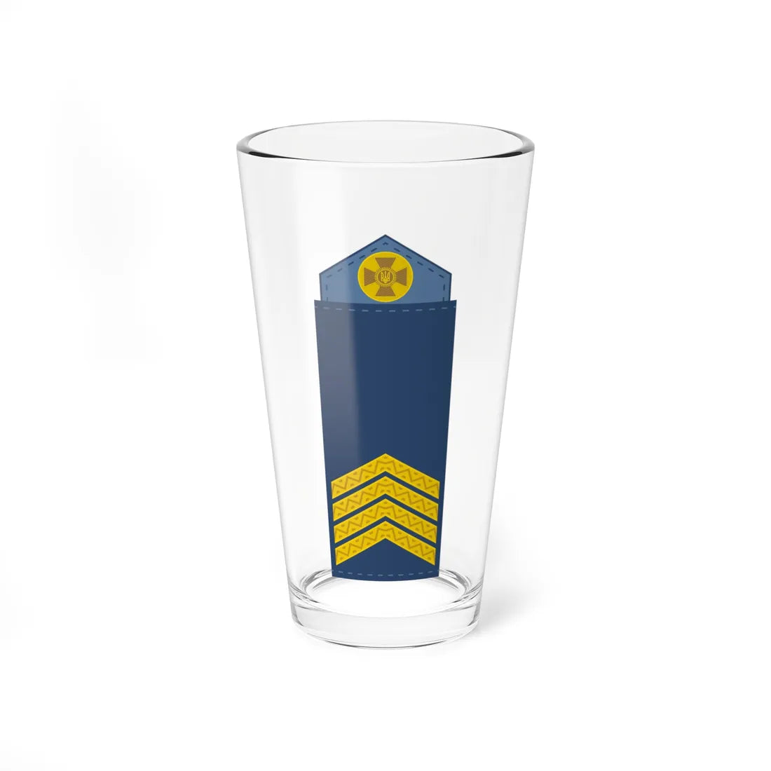 UAAF shoulder mark 05 (Ukraine) (Military Rank) Pint Glass 16oz 16oz - Go Mug Yourself