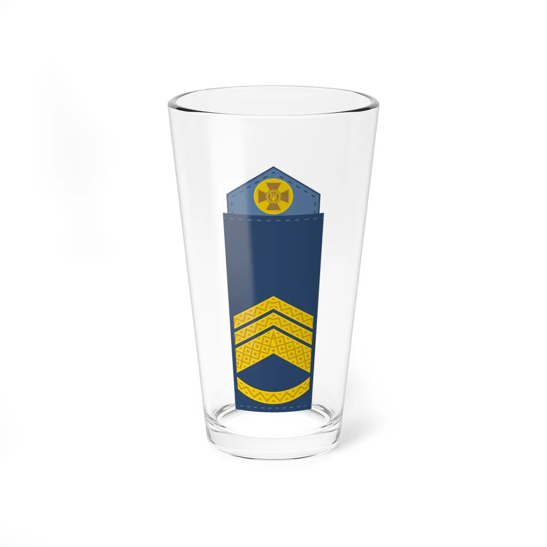 UAAF shoulder mark 09 (Ukraine) (Military Rank) Pint Glass 16oz 16oz - Go Mug Yourself