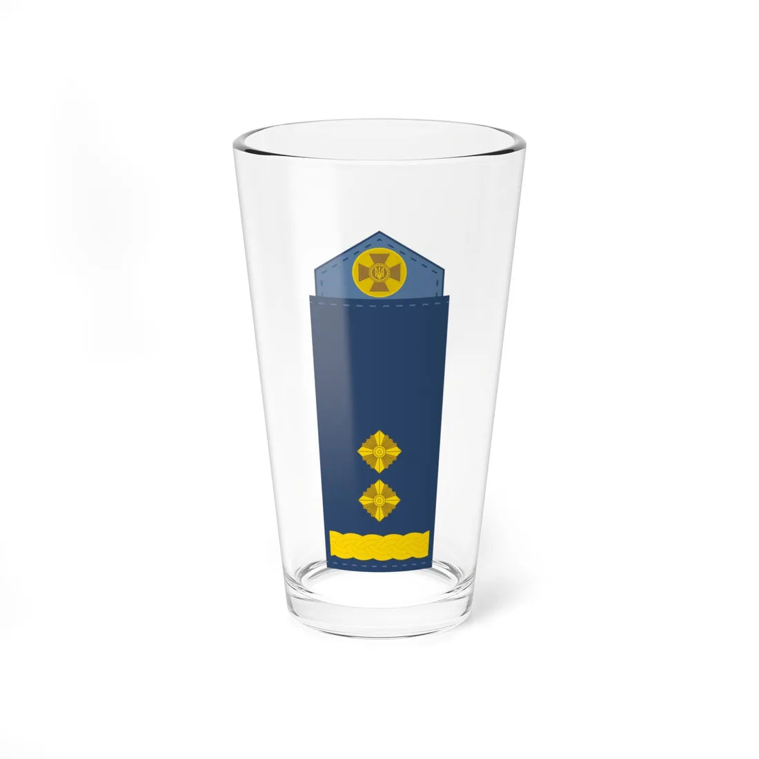 UAAF shoulder mark 16 (Ukraine) (Military Rank) Pint Glass 16oz 16oz - Go Mug Yourself