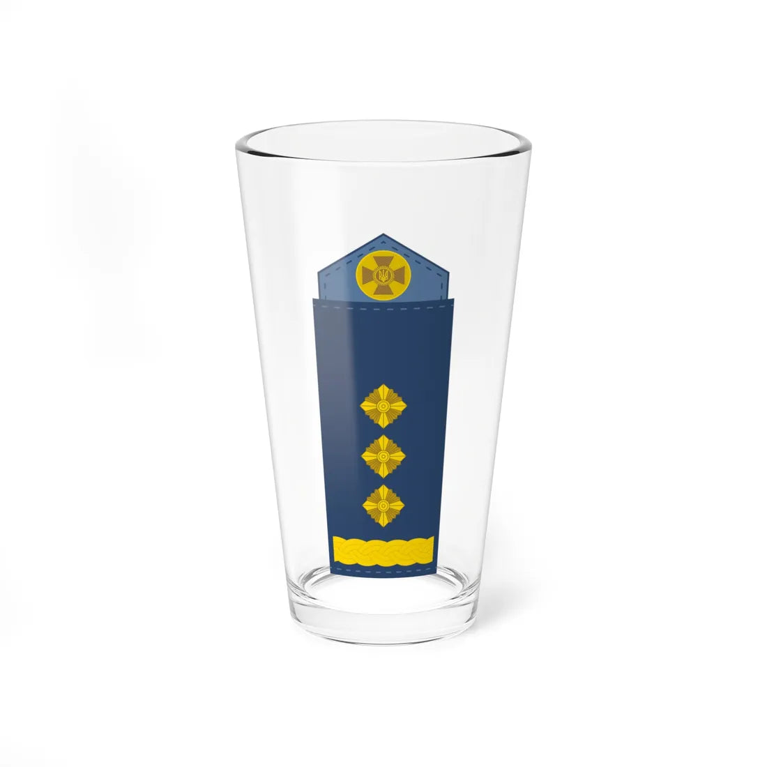 UAAF shoulder mark 17 (Ukraine) (Military Rank) Pint Glass 16oz 16oz - Go Mug Yourself