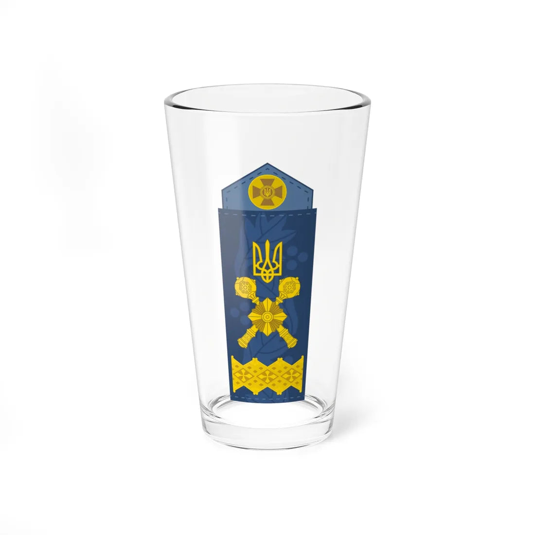 UAAF shoulder mark 22 (Ukraine) (Military Rank) Pint Glass 16oz 16oz - Go Mug Yourself